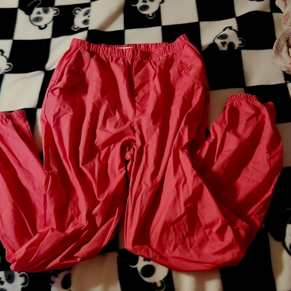 Pink pants.